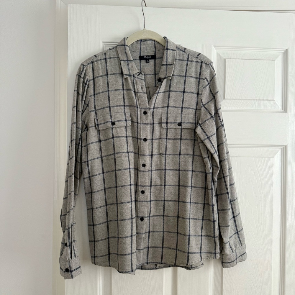 MADEWELL cotton/wool button down shirt